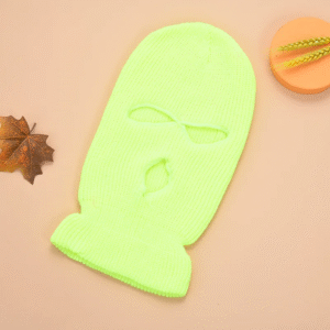 3-Hole Full Face Cover Ski Mask Lime Green